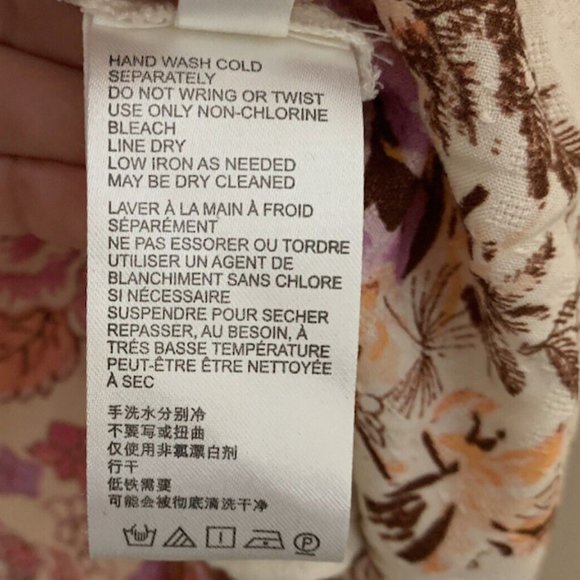 Free People Size XS Marais Printed Midi Asymmetrical Button Up Dress Size XS - Picture 11 of 14